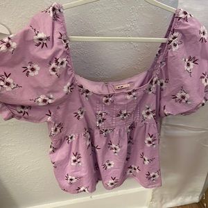 Francesca’s | Lavender & Floral Top | NWOT - Excellent Condition